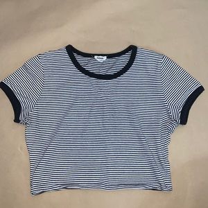 garage striped baby tee